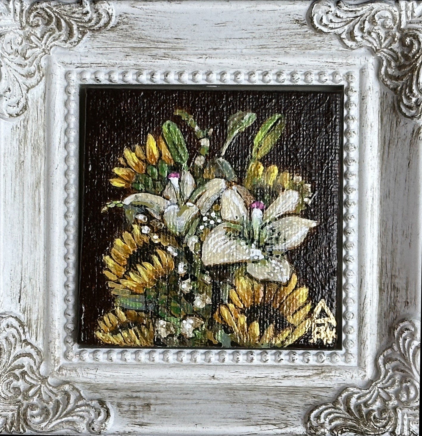 'Lilies & Sun Flowers' (Original Painting 1 of 1)